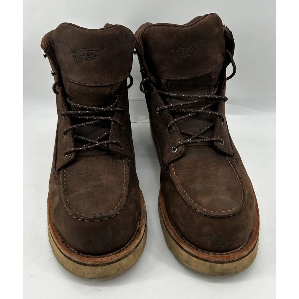 Red Wing Traction Tree Lite 6 Inch Work Boots Moc Toe Brown Men's Size 10.5